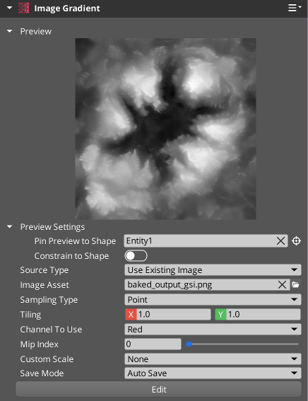 Image Gradient component properties